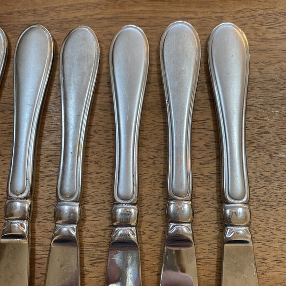 Cambridge Stainless Steel Dinner Knife (8) Evanston Pattern Frosted Outline Edge - Picture 3 of 7